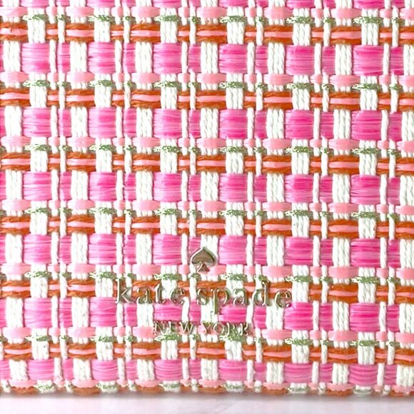 Kate Spade Alexia Raffia Tweed Top Handle Crossbody Bag Pink EUC - Picture 5 of 8